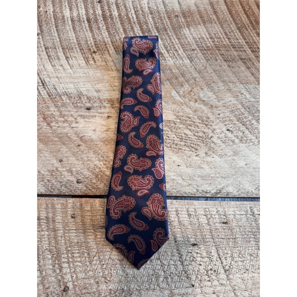 Wembley Paisley Necktie‎ – navy blue/ marronVintage Style
